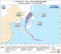 2023年第7号台风“兰恩”向北偏东方向移动 将于明天变性为温带气旋