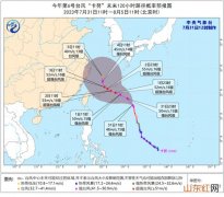 2023年第6号台风“卡努”已加强为强台风级 未来路径仍有很大不确定性