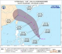 2023年第6号台风最新消息 6号台风“卡努”生成未来将向西北方向移动